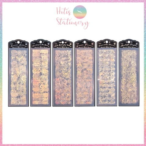 [HOTIS] Set 12 tờ sticker hologram trong suốt Streamer Shatter Dreams trang trí sổ, card idol, dán điện thoại