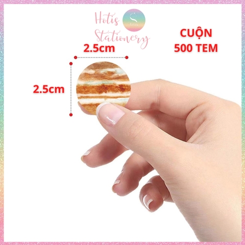 [HOTIS] Cuộn 500 tem sticker hoạt hình cute, tem dán trang trí, nhãn dán khen thưởng học sinh tạo động lực