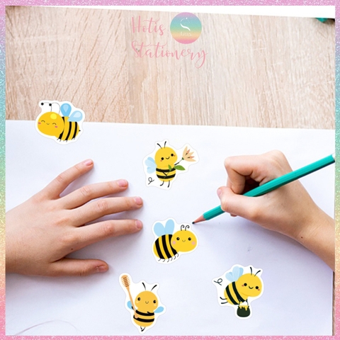 [HOTIS] Cuộn 500 tem sticker hoạt hình cute, tem dán trang trí, nhãn dán khen thưởng học sinh tạo động lực