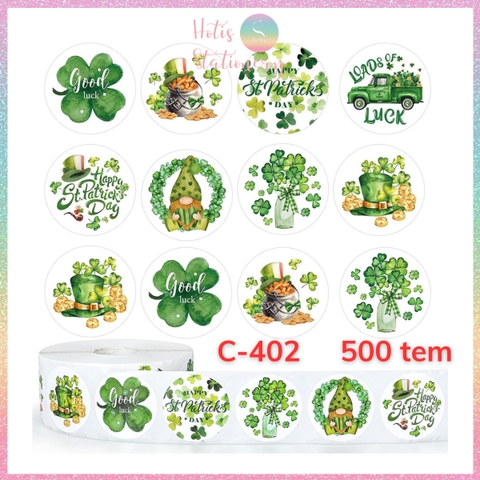 [HOTIS] Cuộn 500 tem sticker hoạt hình cute, tem dán trang trí, nhãn dán khen thưởng học sinh tạo động lực