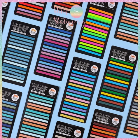 [HOTIS] Nhãn dán đánh dấu trang Sticky Strips nhãn dán highlight ghi chú, phân trang nhiều màu trong suốt