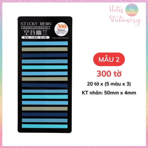 [HOTIS] Nhãn dán đánh dấu trang Sticky Strips nhãn dán highlight ghi chú, phân trang nhiều màu trong suốt