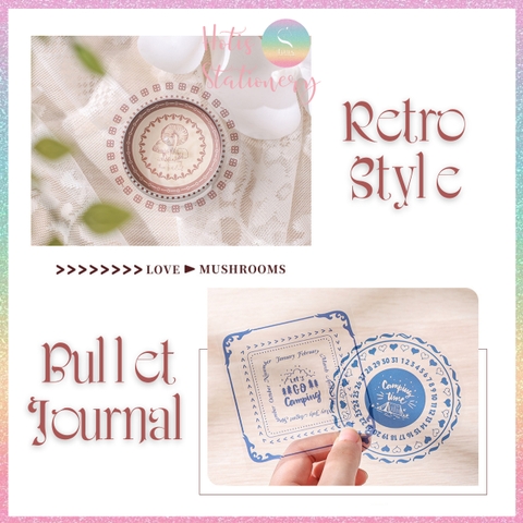[HOTIS] Set 12 Sticker viền khung Classical Flower Language nhãn dán trang trí sổ bullet journal
