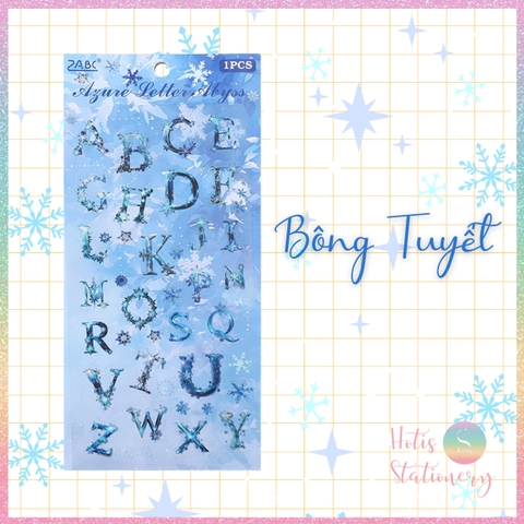 [HOTIS] Sticker 26 Chữ cái cách điệu hoa lá Fairy Tale Alphabets trang trí sổ bullet journal