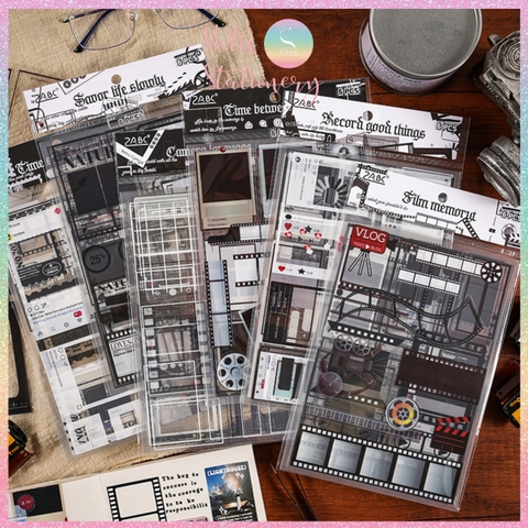 [HOTIS] Set 6 tờ Sticker khung ảnh trong suốt PET làm bullet journal, thiệp, DIY