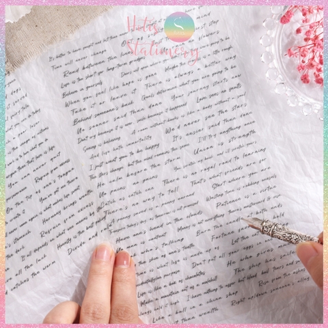 [HOTIS] Set 6 tờ Sticker English Rhythm nền trong suốt, chữ đen trang trí sổ, bullet journal, thiệp, postcard DIY