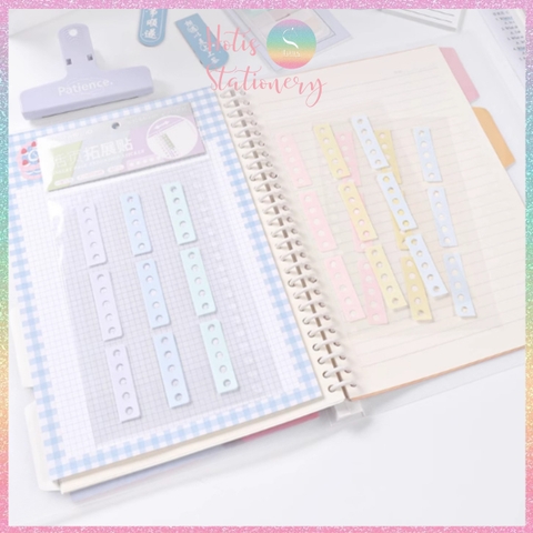 [HOTIS] Set 18 nhãn dán mở rộng trang KW-triO dùng cho sổ còng binder mà không cần đục lỗ