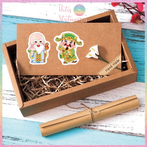 [HOTIS] Cuộn 300-500 Tem Dán Tết - Sticker Trang Trí May Mắn Đầu Năm