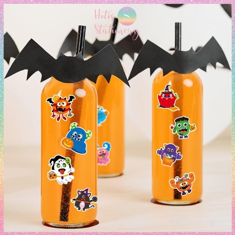 [HOTIS] Cuộn 500 tem sticker Monster nhiều màu sắc, dễ bóc dán, trang trí cho bé