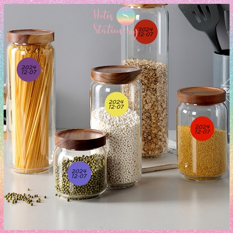 [HOTIS] Cuộn 500 Tem Tròn Nhiều Màu Sticker Dán Đa Năng