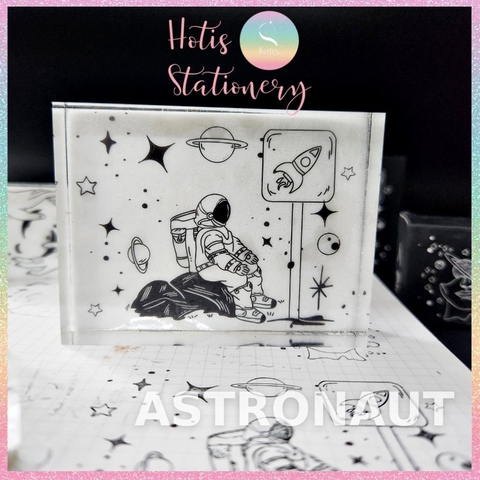 [HOTIS] Con dấu acrylic trong suốt phi hành gia Star Night làm bullet journal cực xinh
