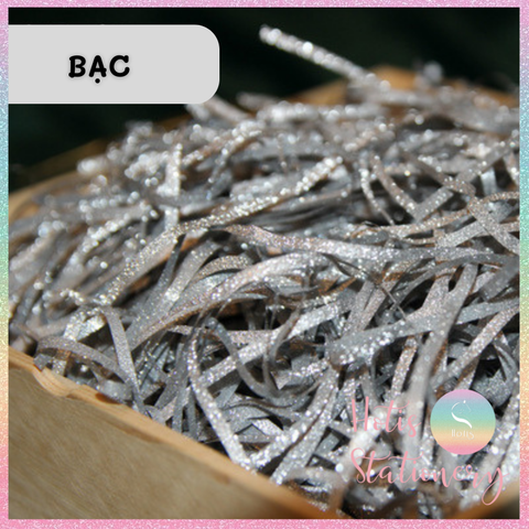 [HOTIS] 15 MÀU - 1KG Giấy rơm kim tuyến giấy rơm nhũ óng ánh lót hộp quà tặng sang trọng cao cấp