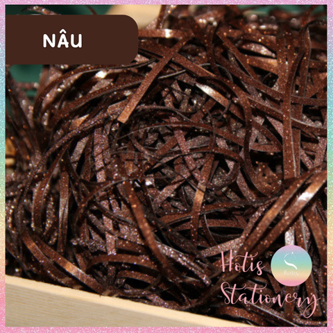 [HOTIS] 3mm - Giấy rơm kim tuyến giấy rơm nhũ sợi 3mm óng ánh lót hộp quà tặng sang trọng cao cấp