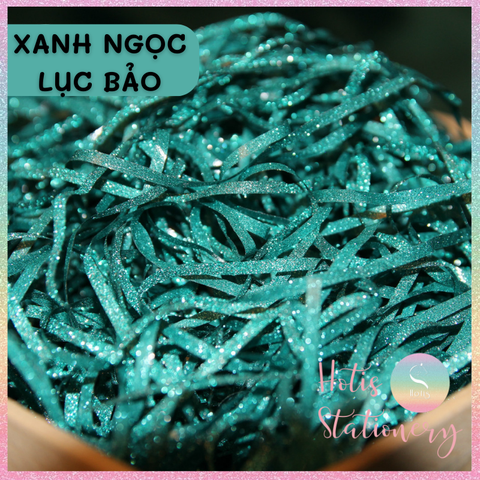 [HOTIS] 3mm - Giấy rơm kim tuyến giấy rơm nhũ sợi 3mm óng ánh lót hộp quà tặng sang trọng cao cấp