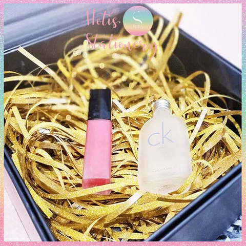 [HOTIS] 15 MÀU - 1KG Giấy rơm kim tuyến giấy rơm nhũ óng ánh lót hộp quà tặng sang trọng cao cấp