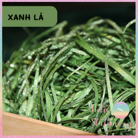 [HOTIS] 15 MÀU - 1KG Giấy rơm kim tuyến giấy rơm nhũ óng ánh lót hộp quà tặng sang trọng cao cấp