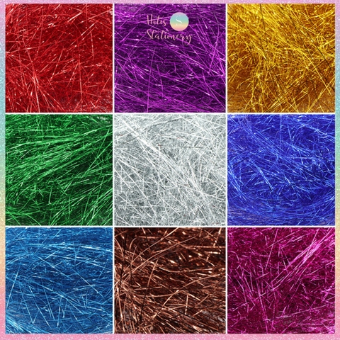 [HOTIS] 13 MÀU Giấy Rơm Kim Tuyến Hologram Sợi 1mm 50g / 100g - Trang Trí & Lót Hộp Quà Sang Trọng, Cao Cấp