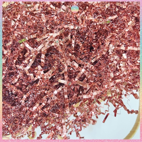 [HOTIS] Giấy rơm nhún 3mm rơm kim tuyến lót hộp quà sang trọng Metallic Crinkled Raffia