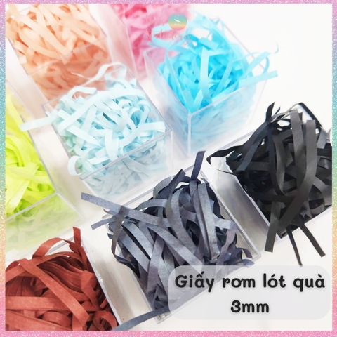 [HOTIS] Giấy rơm 3mm giấy vụn lót hộp quà giấy rơm màu pastel ngọt ngào
