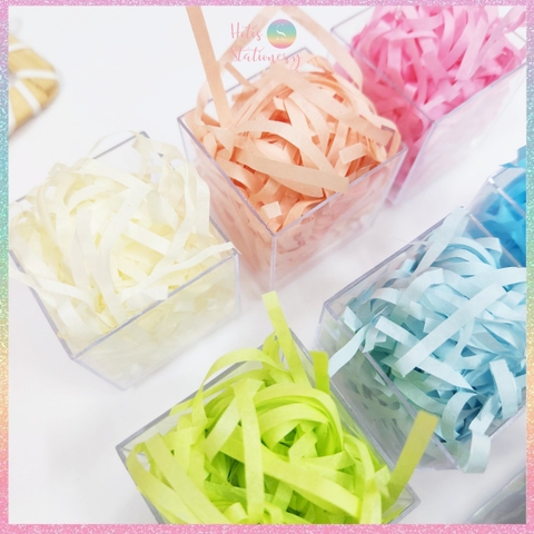 [HOTIS] 1Kg Giấy rơm pastel sợi 3mm giấy vụn lót hộp quà giấy rơm màu pastel ngọt ngào