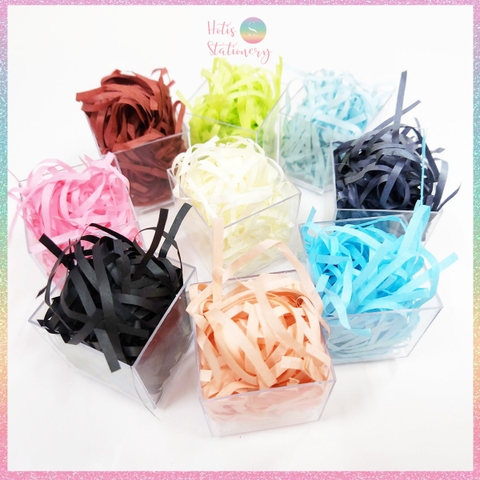 [HOTIS] 1Kg Giấy rơm pastel sợi 3mm giấy vụn lót hộp quà giấy rơm màu pastel ngọt ngào