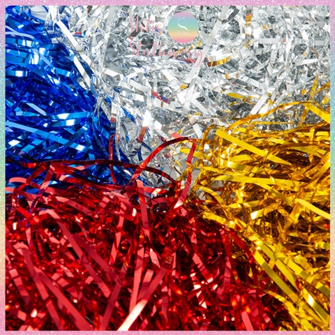 [HOTIS] Giấy rơm bóng sợi 3mm óng ánh trang trí, lót hộp quà, giỏ quà tặng sang trọng cao cấp