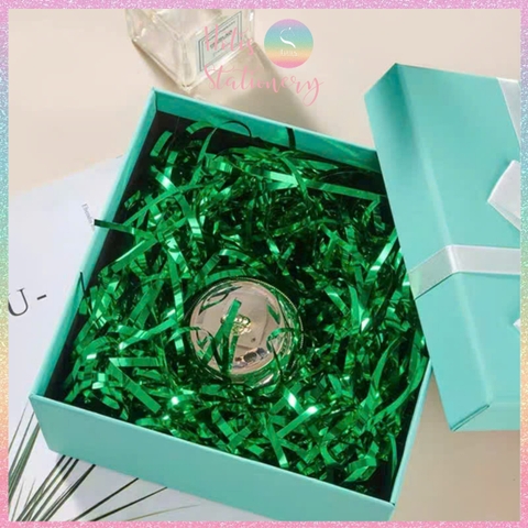 [HOTIS] Giấy rơm bóng sợi 3mm óng ánh trang trí, lót hộp quà, giỏ quà tặng sang trọng cao cấp