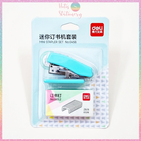 [HOTIS] Set bấm kim và kim bấm Mini Stapler Set bấm giấy siêu đáng yêu và tiện lợi