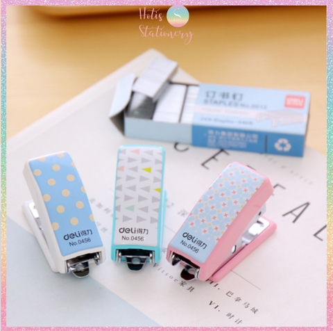 [HOTIS] Set bấm kim và kim bấm Mini Stapler Set bấm giấy siêu đáng yêu và tiện lợi