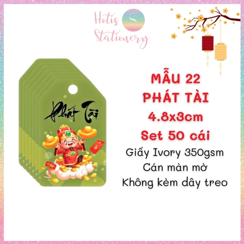 [HOTIS] Set 50 tag giấy trang trí hộp quà tặng Tết Giáp Thìn 2024 - Không kèm dây