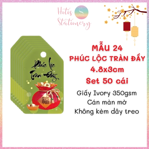 [HOTIS] Set 50 tag giấy trang trí hộp quà tặng Tết Giáp Thìn 2024 - Không kèm dây