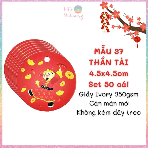 [HOTIS] Set 50 tag giấy trang trí hộp quà tặng Tết Giáp Thìn 2024 - Không kèm dây