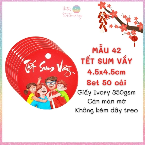 [HOTIS] Set 50 tag giấy trang trí hộp quà tặng Tết Giáp Thìn 2024 - Không kèm dây