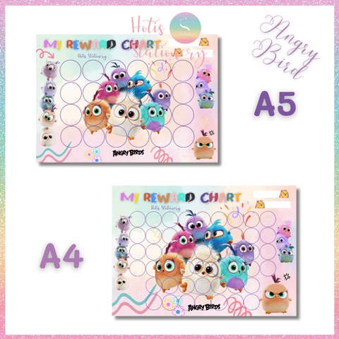 [HOTIS] GIẤY BÓNG - Set 10 tờ Phiếu tích điểm sticker khen thưởng Tiếng Anh, bảng lưu trữ sticker khen thưởng, đổi quà cho bé