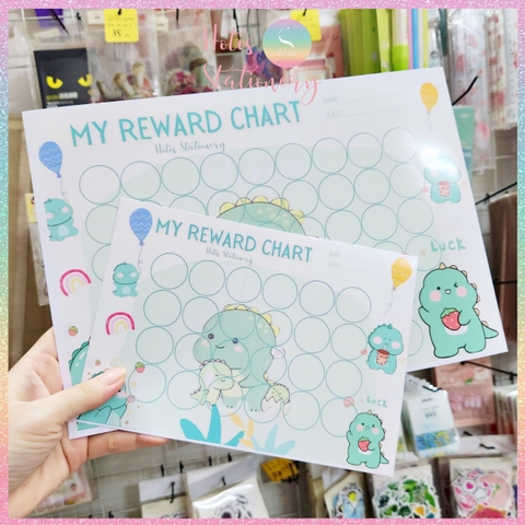 [HOTIS] GIẤY BÓNG - Phiếu tích điểm sticker khen thưởng Tiếng Anh, bảng lưu trữ sticker khen thưởng, đổi quà cho bé