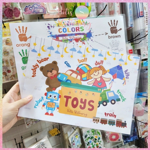 [HOTIS] Sơ đồ tư duy theo chủ đề Mindmap A4 ép nhựa dành cho học sinh tiểu học, giáo cụ dạy học