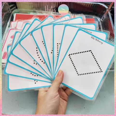 [HOTIS] Thẻ học từ vựng Flashcard Tiếng Anh theo chủ đề, 2 mặt vận dụng tương tác, giấy ép nhựa, viết tẩy xóa được