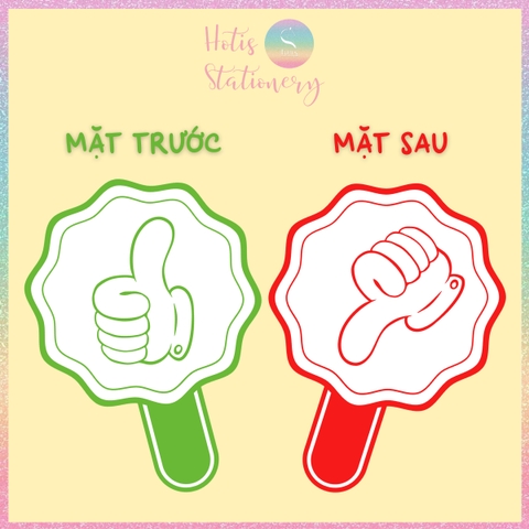 [HOTIS] Set 10 Thẻ trả lời YES NO, thẻ đáp án Đúng Sai cầm tay, thẻ trắc nghiệm, giáo cụ dạy học