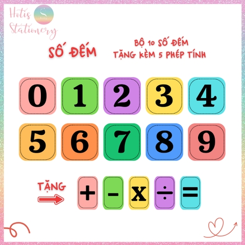 [HOTIS] Bộ 26 chữ cái Tiếng Anh, 10 số đếm tặng dấu câu, phép tính - Giấy bìa cứng ép nhựa dán bảng, giáo cụ dạy học