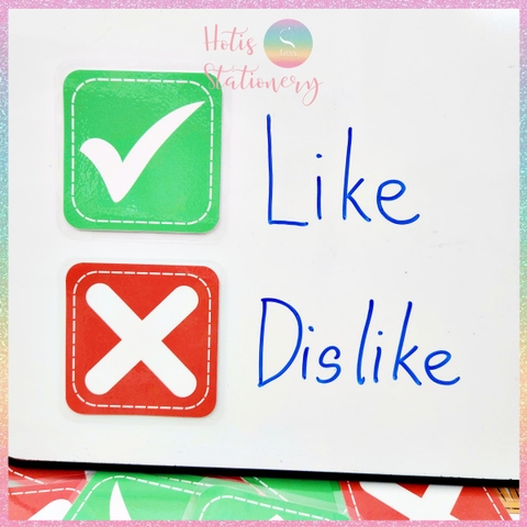 [HOTIS] Set 10 Thẻ tick cross caro trả lời đúng sai, thẻ trắc nghiệm - Giấy bìa cứng ép nhựa dán bảng, giáo cụ dạy học