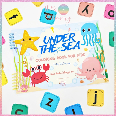 [HOTIS] Tập tô màu theo chủ đề cho bé Coloring Book For Kids - Tập tô màu 22 tờ luôn bìa