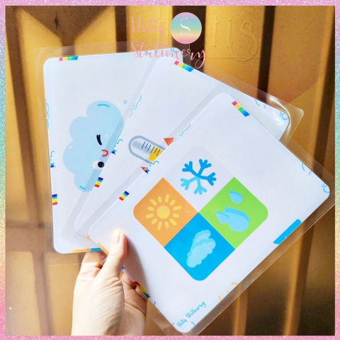 [HOTIS] Set 10 Flashcard A5 học từ vựng Tiếng Anh tiểu học theo chủ đề, thẻ học từ vựng cho bé