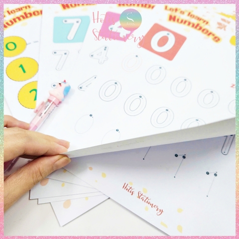 [HOTIS] Tô nét đứt, luyện nét cơ bản, tô màu cho bé 3-6 tuổi, rèn luyện tư duy, học liệu Montessori