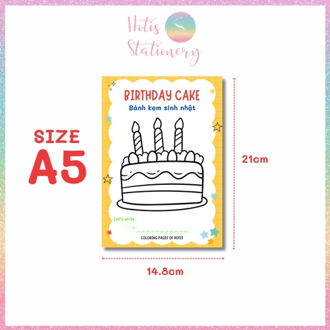 [HOTIS] Bộ 20 thẻ A5 học từ vựng Tiếng Anh kèm tranh tô màu cho bé từ 3 -  6 tuổi giúp ghi nhớ từ qua hình ảnh