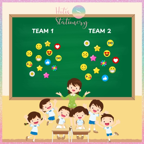 [HOTIS] Set 30 thẻ cảm xúc, thẻ sao vàng hoạt động lớp, chơi minigame, ép nhựa, giáo cụ dạy học