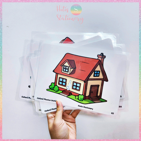 [HOTIS] Bộ 104 Thẻ Flashcard Oxford Phonics World I Học Tiếng Anh Cho Bé - Ép Nhựa Chống Nước Cao Cấp