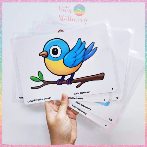 [HOTIS] Bộ 104 Thẻ Flashcard Oxford Phonics World I Học Tiếng Anh Cho Bé - Ép Nhựa Chống Nước Cao Cấp