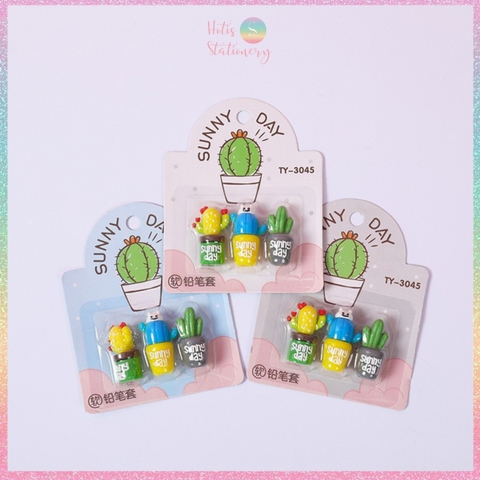 [HOTIS] Nắp đậy bút chì Pencil Cap mũ bút chì hoạt hình ngộ nghĩnh đáng yêu cho bé