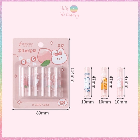 [HOTIS] Nắp đậy bút chì Pencil Cap mũ bút chì hoạt hình ngộ nghĩnh đáng yêu cho bé