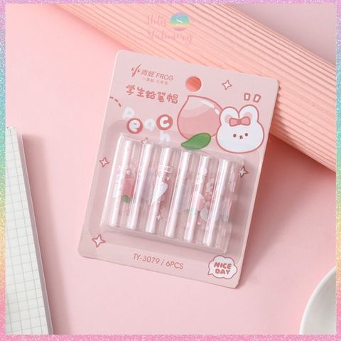 [HOTIS] Nắp đậy bút chì Pencil Cap mũ bút chì hoạt hình ngộ nghĩnh đáng yêu cho bé